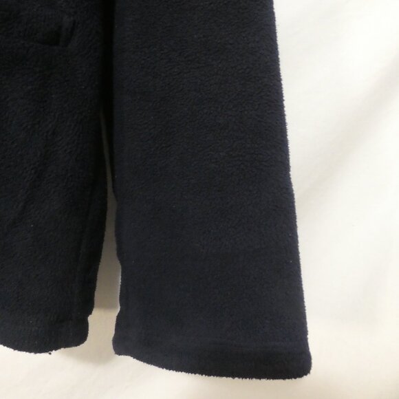 WEATHER SPIRITS | ladies medium | Navy Blue Fleece Button-Up Coat - Picture 9 of 15